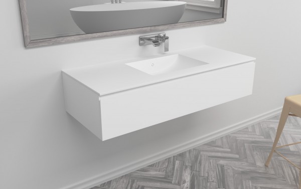 Mueble MDF de 1 Cajón + 1 Lavabo Resina Centrado 4001 Principal