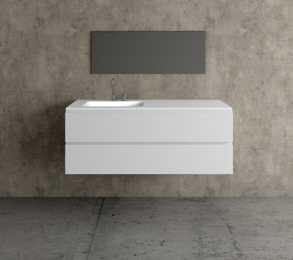 Mueble MDF de 2 Cajones + 1 Lavabo Resina Desplazado Principal