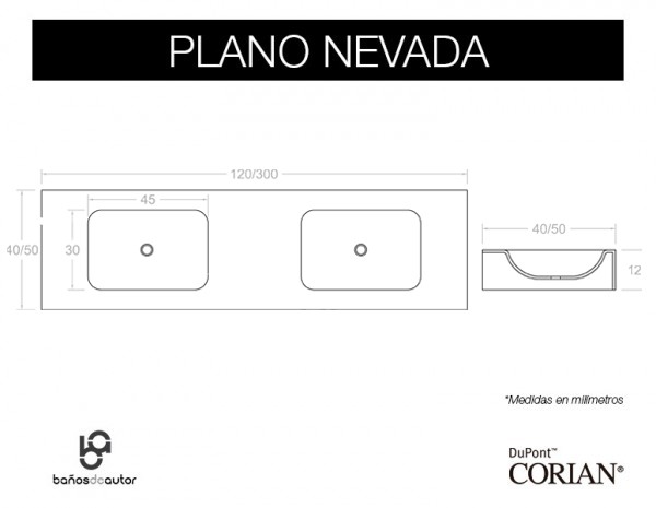 lavabo.doble.corian.nevada
