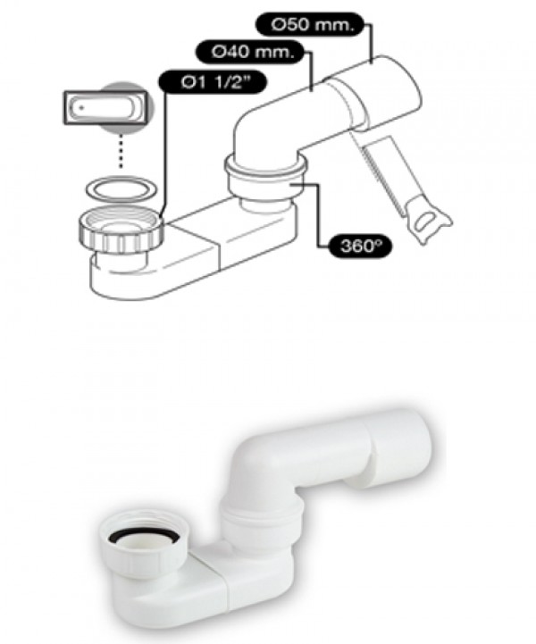 Bañera Corian Isla Plano Vávula