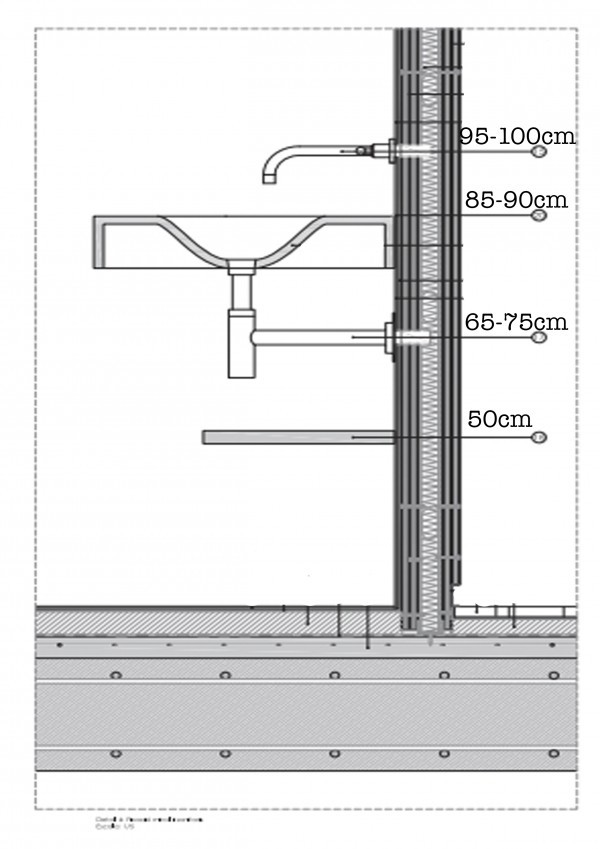 mueble suspendido Plano